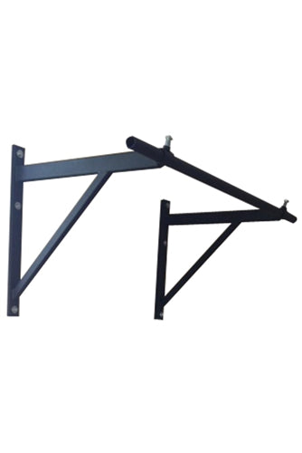 Wall mounted pullup bar with adjustable brackets