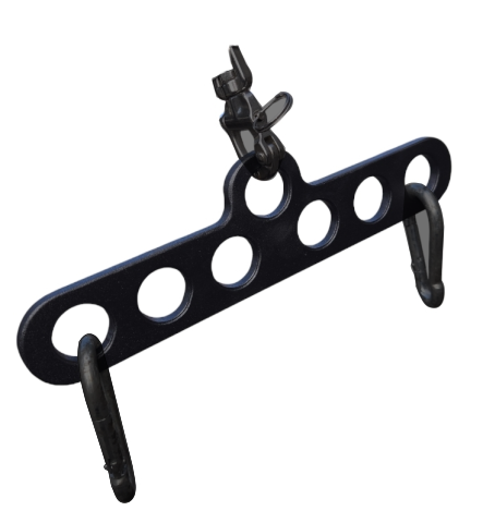 10-inch 2-in-1 Cable Adapter by Black Widow Training Gear, made from 1/4 inch steel with black powder coating for functional trainers.